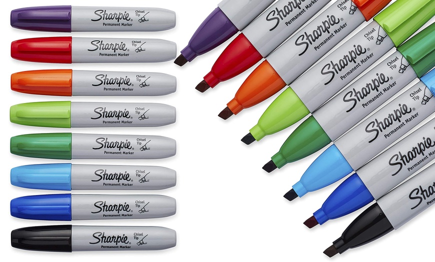 Image 2: Sharpie Chisel Tip Markers