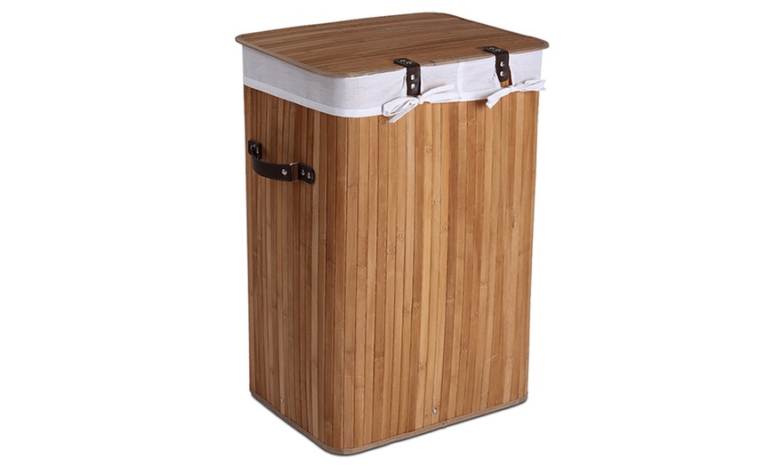 Image 10: Bamboo Laundry Basket