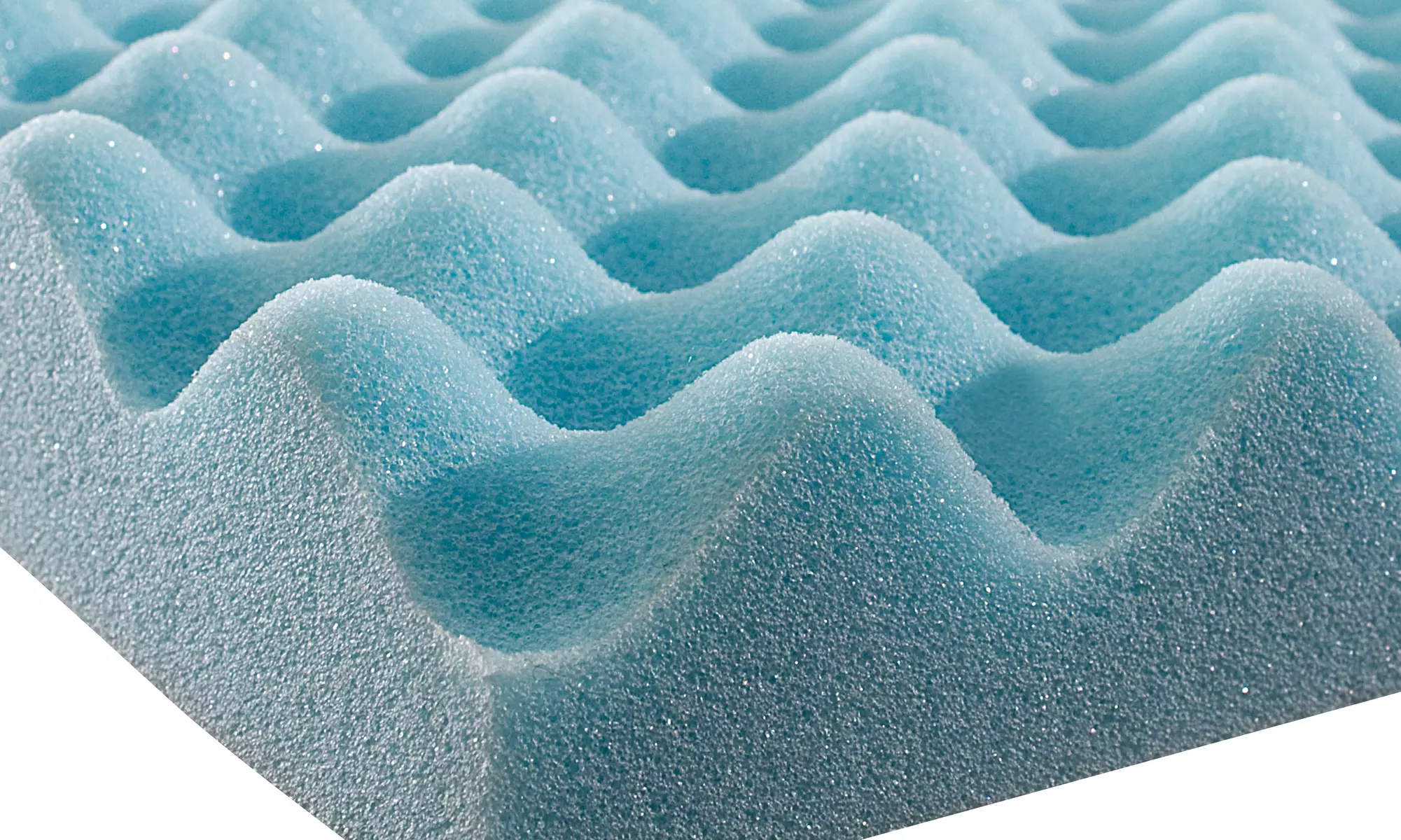 Cool-Blue Memory Foam Mattress Topper - Second Medium