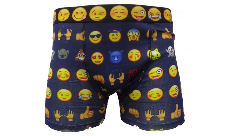 Image 6: Six-Pack Smiley Emoji Boxers