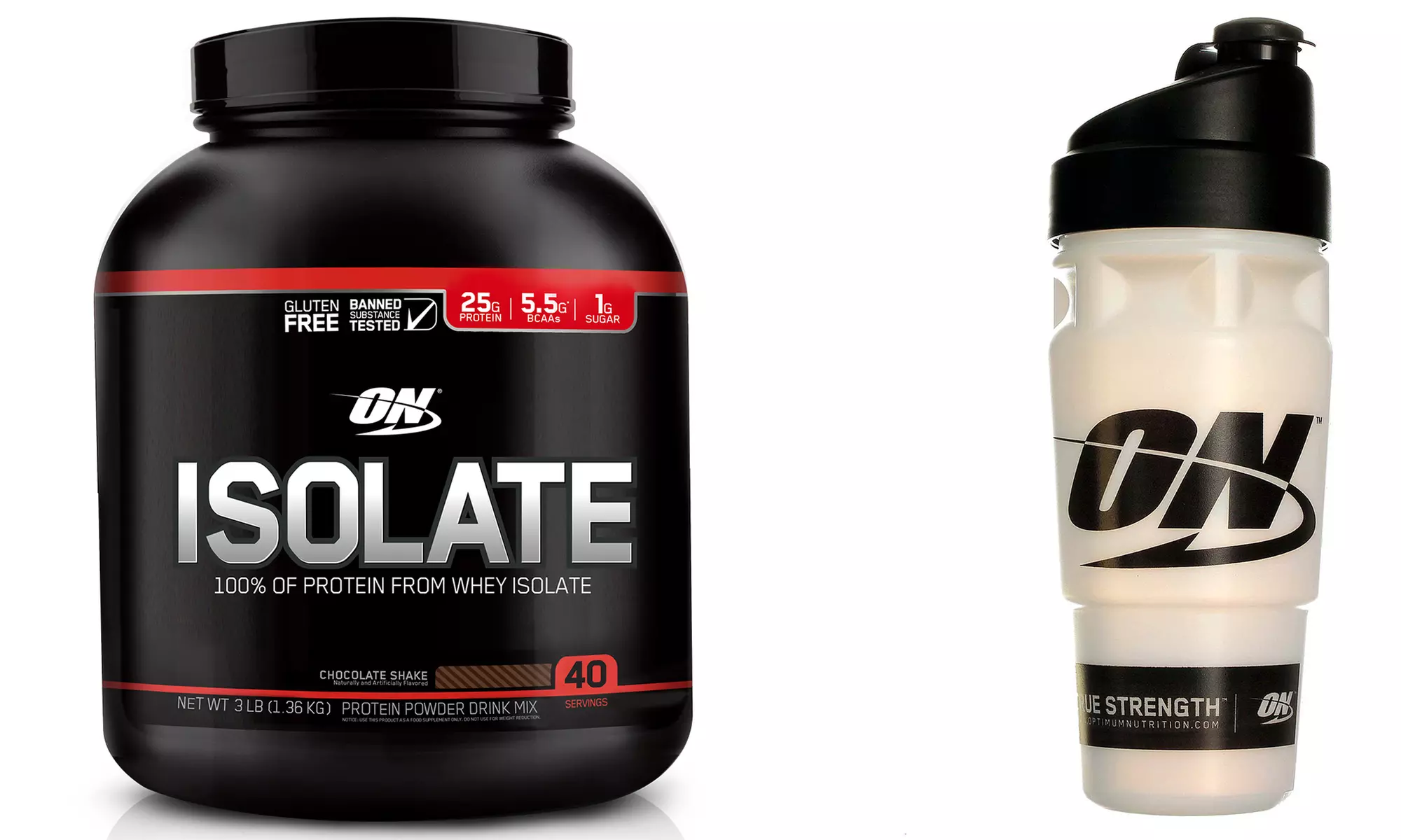 Optimum Nutrition Isolate Protein Powder with Shaker Cup - Primary Image