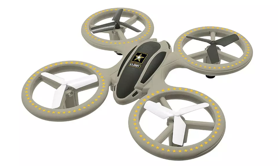 US Army Flare Drone with Glowing Crash Guards - Primary Image