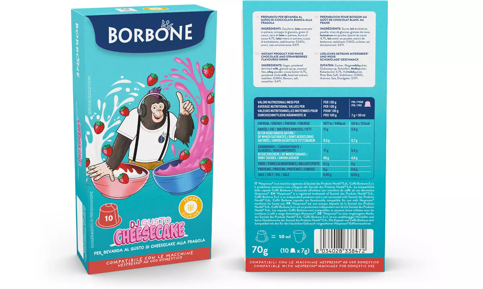 60 o 120 capsule Borbone compatibili con Nespresso