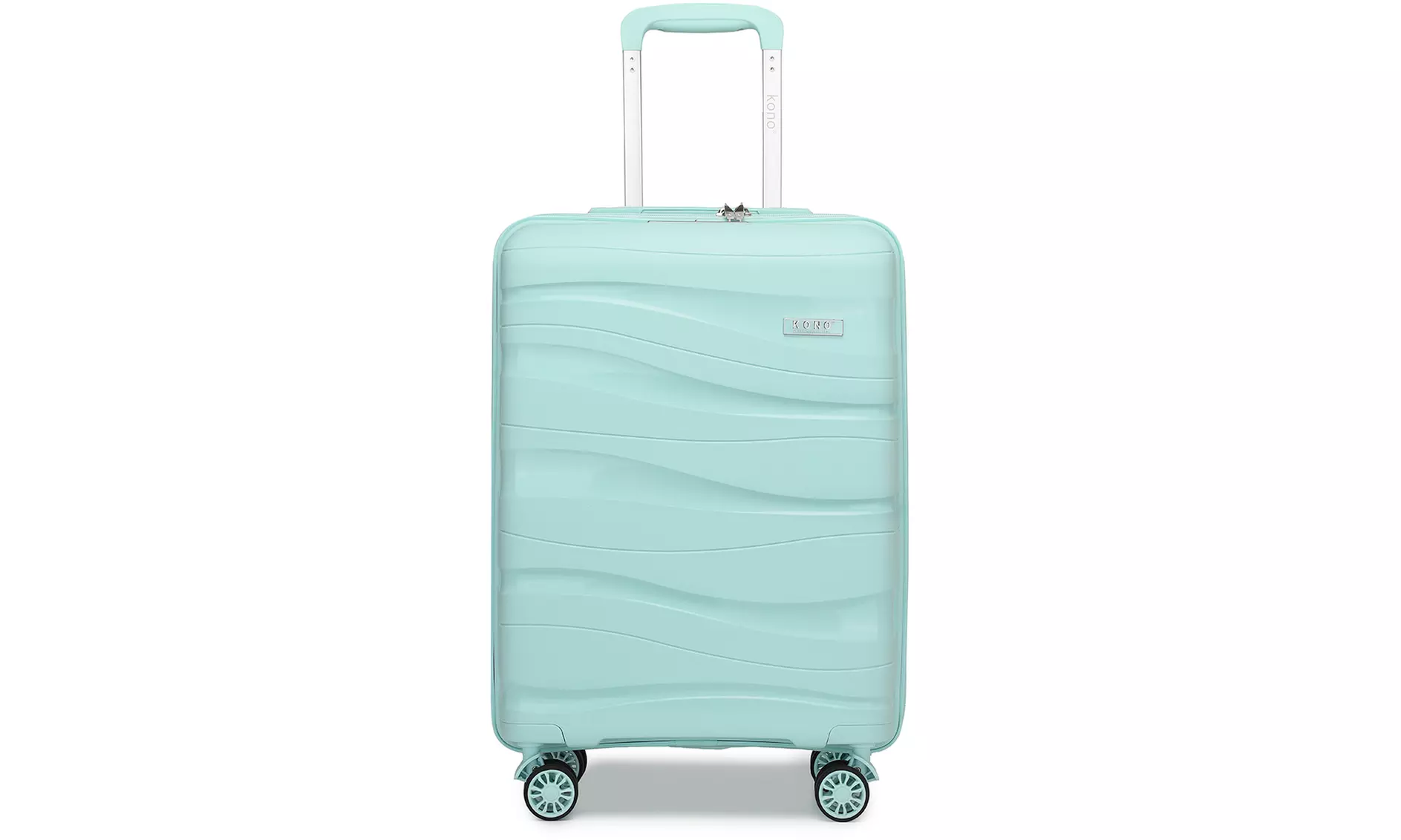 1 of 3 mintgroene koffers