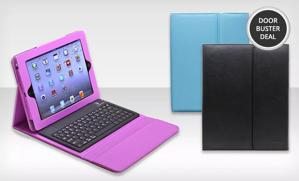 Aduro Liqua-Shield iPad Folio Case with Bluetooth Keyboard. - Primary Image