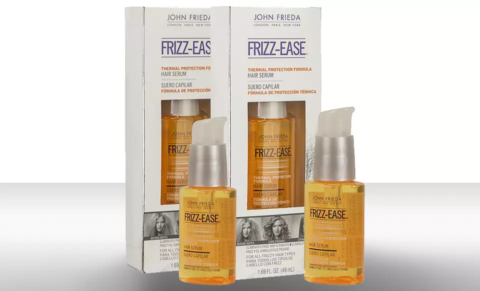 1 Bottle of John Frieda Frizz-Ease Thermal Protection Hair Serum and 1 Bottle Free; 1.69 Fl. Oz. Each - Primary Image