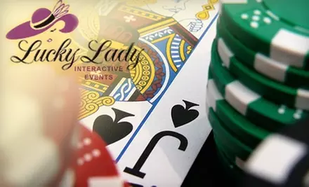 $140 for a Blackjack or Texas Hold 'Em Poker Party Package at Your House with a Professional Dealer from Lucky Lady Interactive Events ($350 Value) - Primary Image