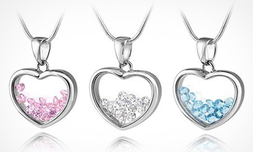 Image 1: Crystal Heart Necklace