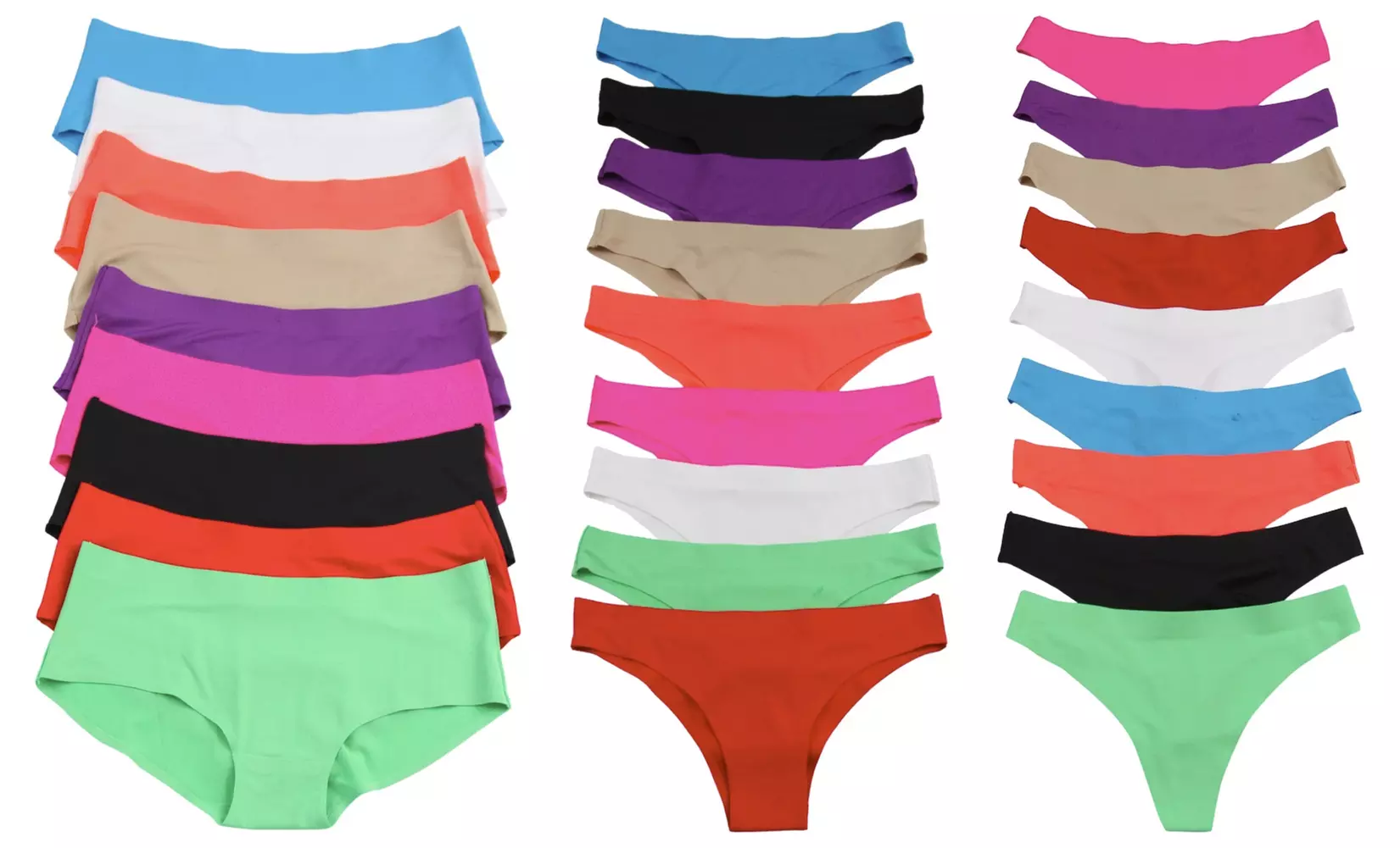 Laser-Cut Invisible Panties (6-Pack) - Primary Image