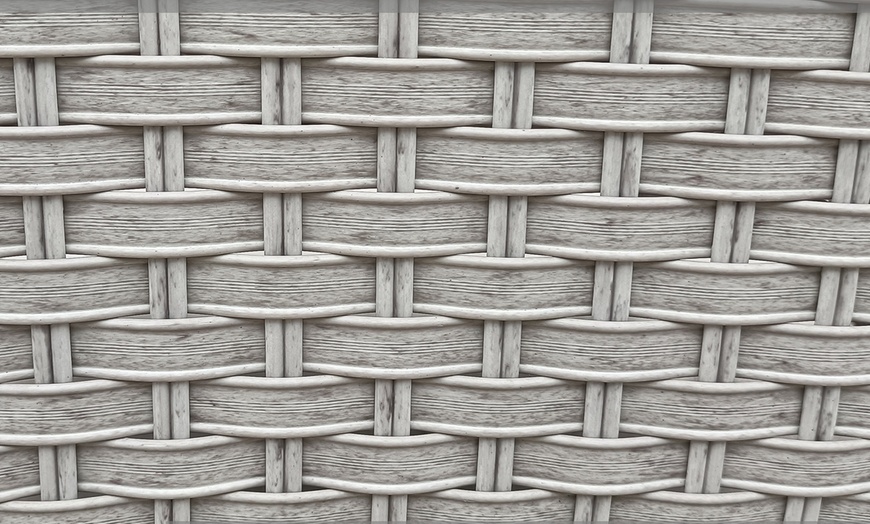 Image 4: Three-Piece Outdoor Rattan-Effect Bistro Set