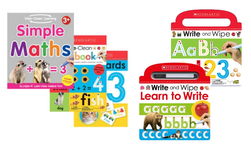 Image 9: 5 Scholastic Wipe&Clean Books