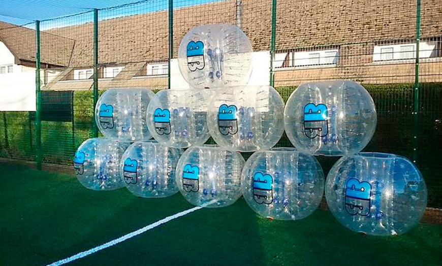 Image 3: Bubble Football and Drinks for 12