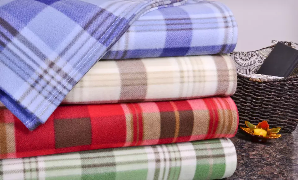 $19 for Polar Fleece Plaid Blanket ($79.99 List Price). Multiple Sizes and Colors Available. Free Shipping and Returns. - Primary Image