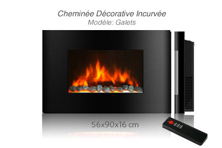 cheminee electrique galets