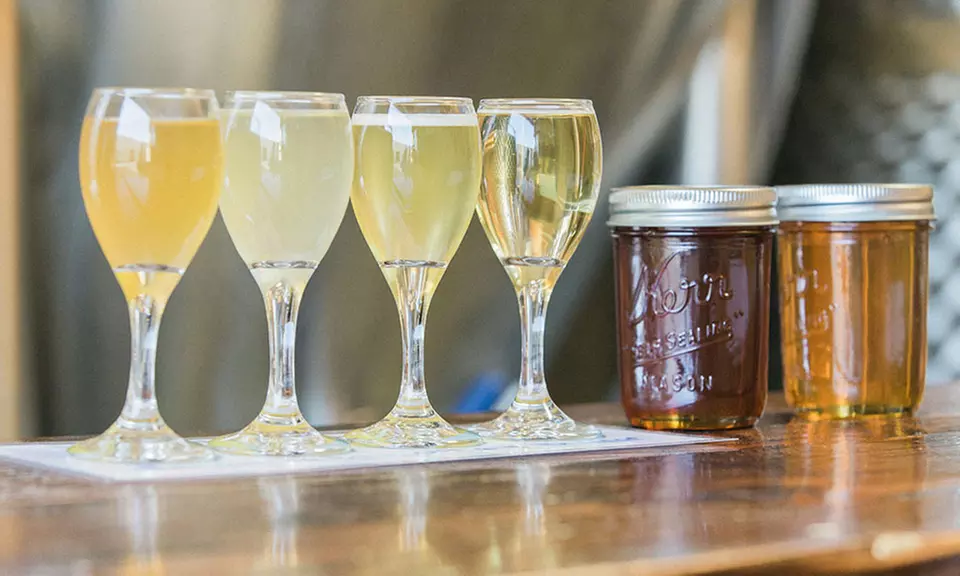 $12 for a Flight of Four Tasters plus One Extra Taster at Golden Coast Mead ($20 Value) - Primary Image