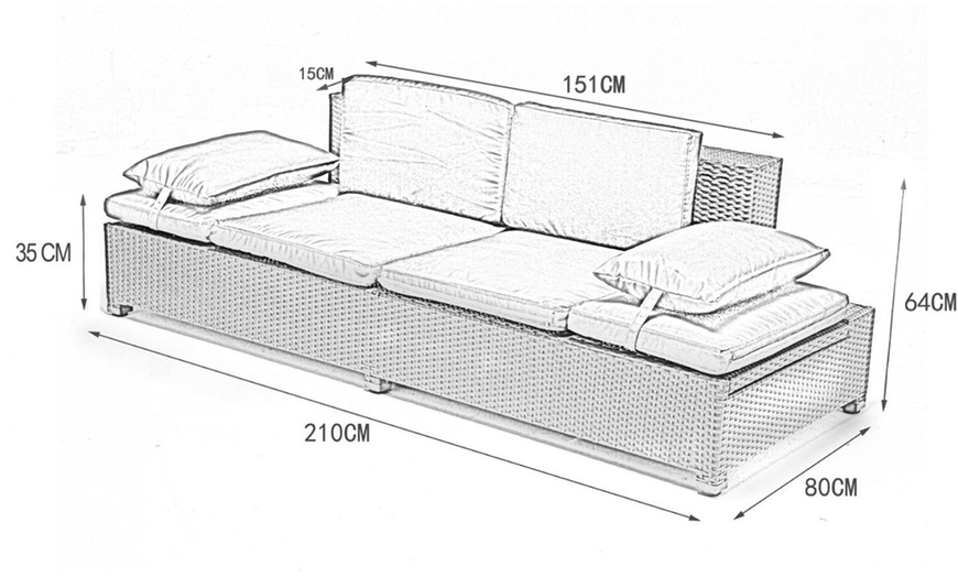 Image 9: Set de muebles de jardín de resina con sofá modular de Côté Lounge