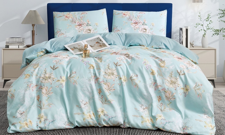 Image 12: Reversible Easy Care Printed Duvet Set in Various Styles
