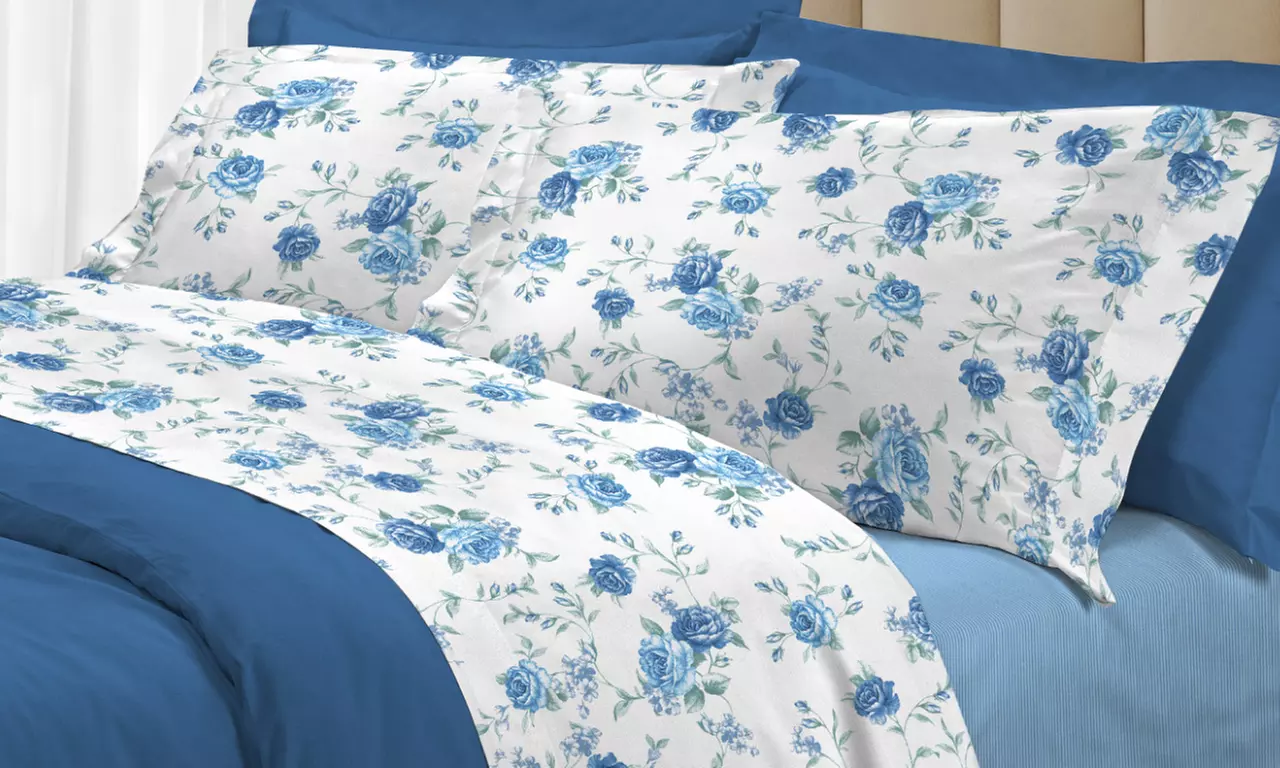 Completo di lenzuola in cotone Co. Ingros. Tex