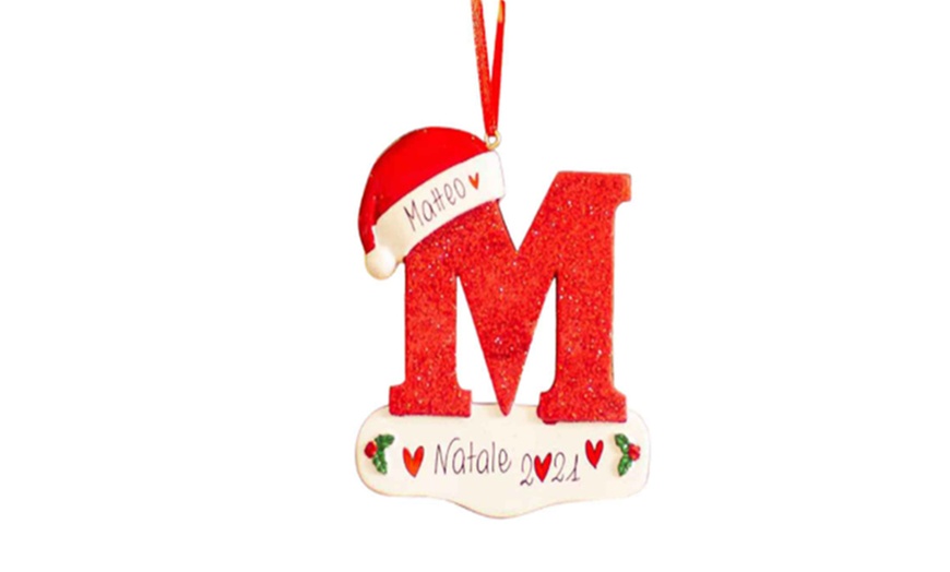 Image 15: Alphabet Initial Christmas Tree Letter Decoration
