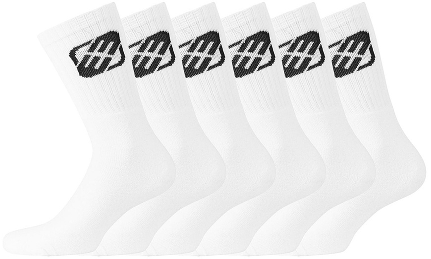 Image 3: Lot de chaussettes de tennis Freegun homme, basique noire ou blanche