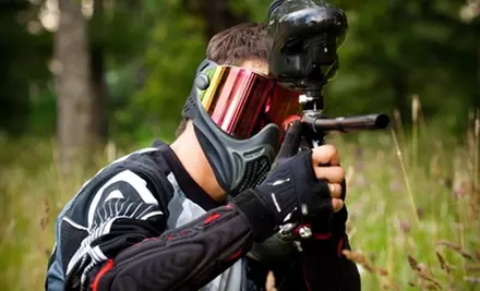 $15 for All-Day Admission, Equipment Rental, Unlimited Air, and 200 Paintballs at Brazos Splat Games in Richmond ($31 Value) - Primary Image