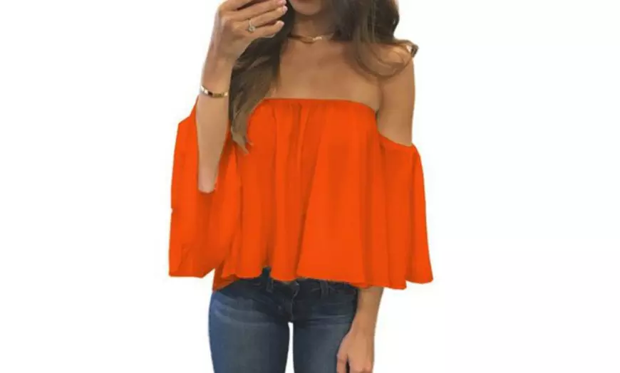 Image 3: Bardot-top met blote schouders