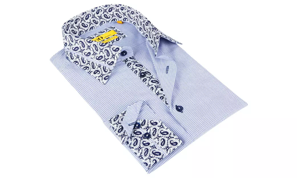 Brio Milano Men's Cotton Button Down Shirts | Brought to you by ideel - Second Medium