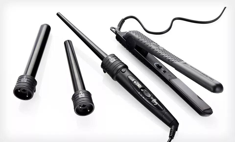 $59.99 for a HerStyler Hair Straightener and Curler in Black or Hot Pink ($355 List Price). Free Shipping and Returns. - Primary Image