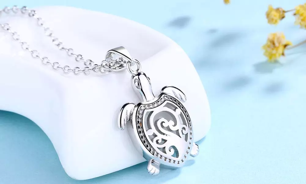 Sterling Silver Filigree Turtle Pendant Necklace by Amy & Annette - Second Medium