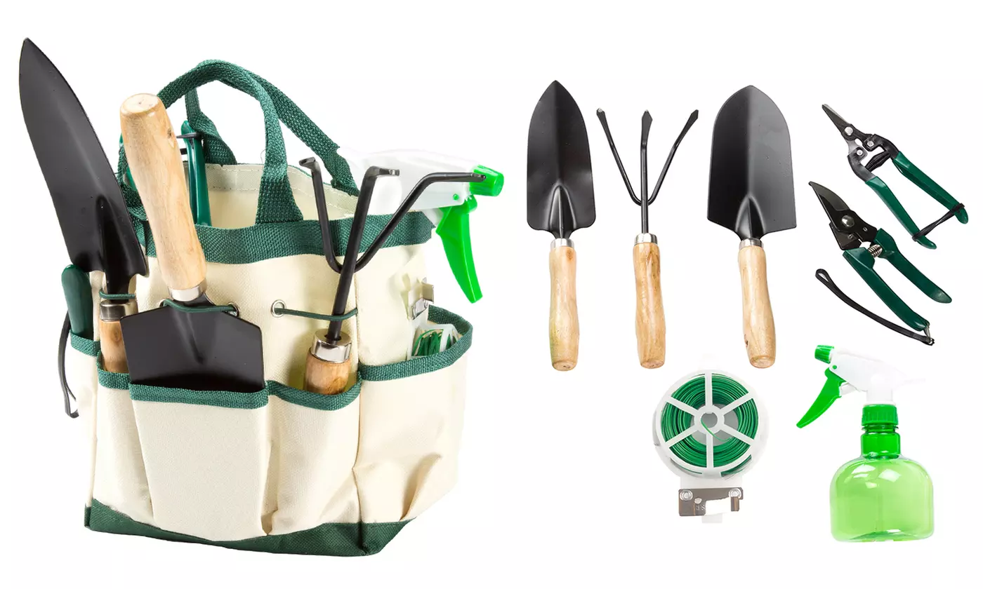 Pure Garden Tool and Tote Set (8-Piece) - Second Medium
