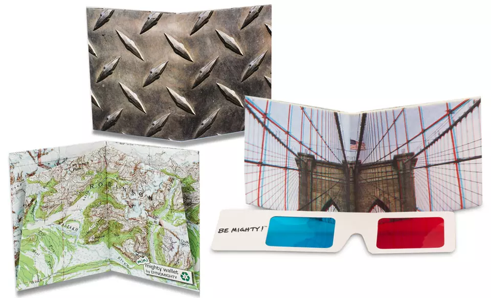 Dynomighty Mighty Wallet or Mini Wallet. Multiple Designs Available. Free Returns. - Primary Image
