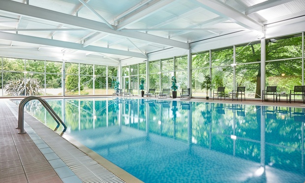 The tranquil indoor swimming pool at Houstoun House