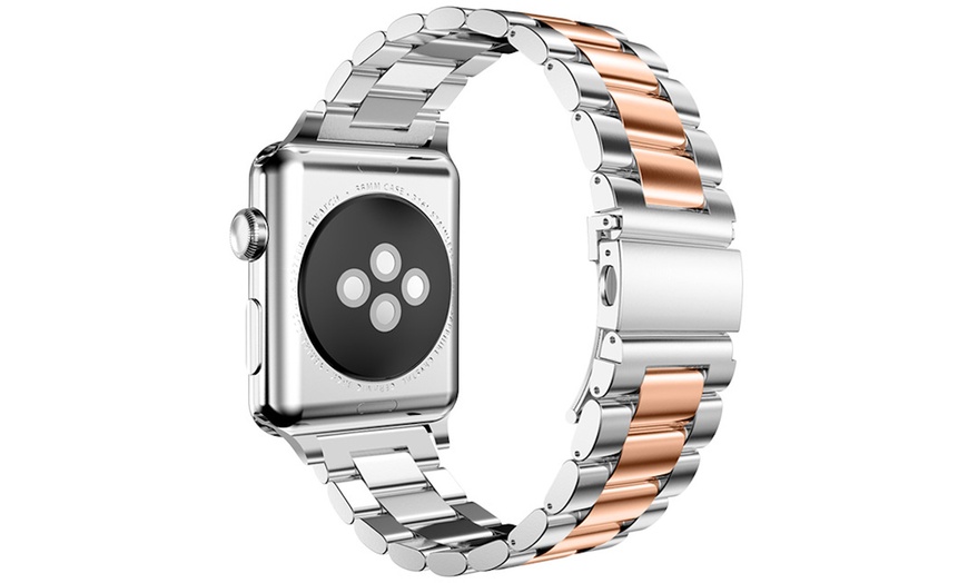 Image 24: Elegant Stainless Steel Bracelet for Apple Watch