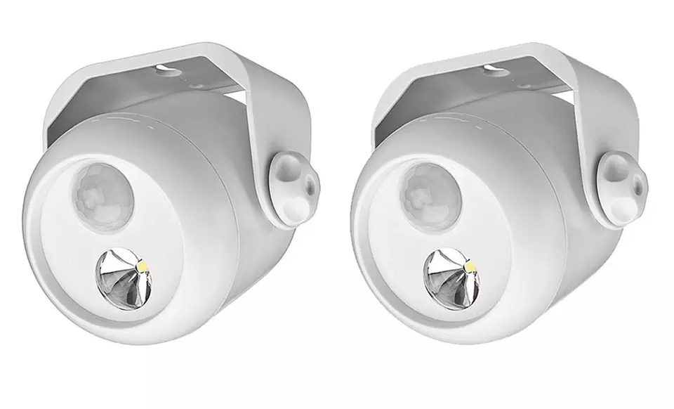 2-Pack of Mr. Beams Wireless LED Mini-Spotlights with Motion Sensor and Photocell (80 Lumens) - Second Medium