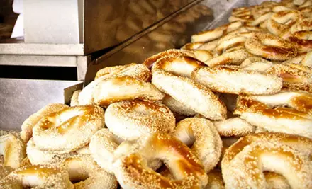 Two Bagels with Coffees, 12 Bagels with Cream Cheeses, or 10 Coffees at Kettleman's Bagel Co. in Orleans (Up to 55% Off) - Primary Image