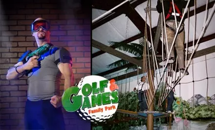$9 for a Lasertron Session and Ropes-Course Session at Golf & Games Family Park ($18 Value) - Primary Image