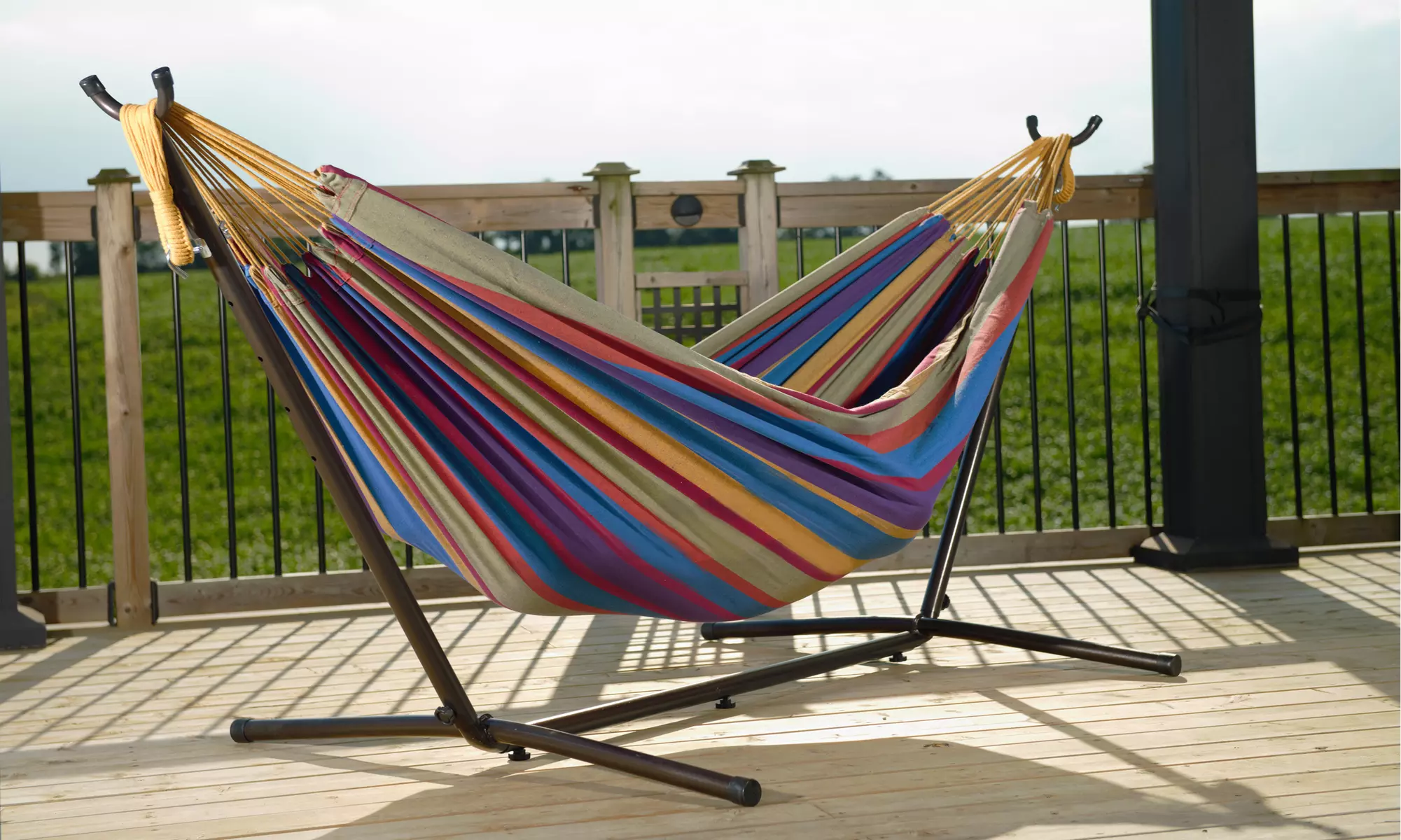 Vivere Double Cotton Hammock Combo - Primary Image