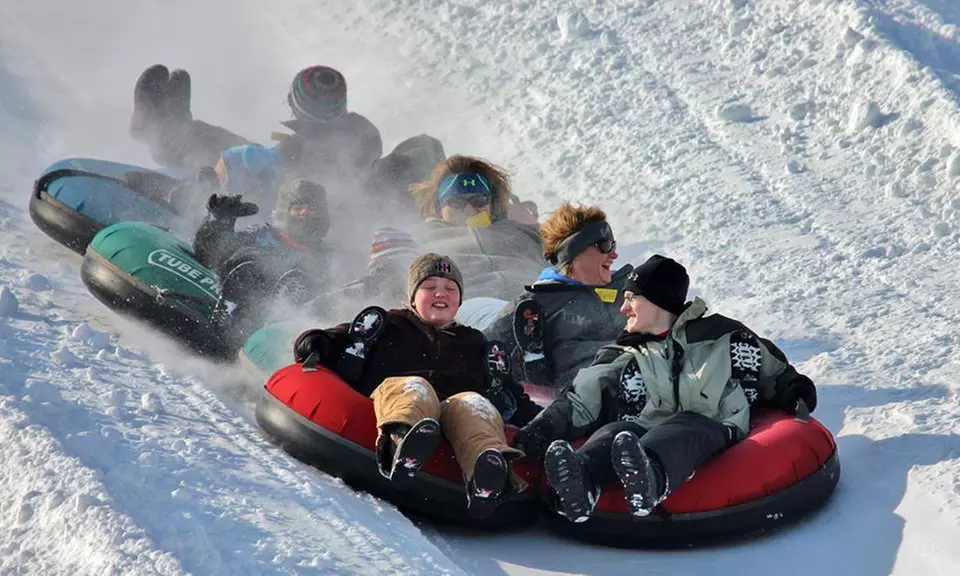 Snow-Tubing, Hot Cocoa, and Treats for Two or Four at Valley's Edge (50% Off) - Primary Image