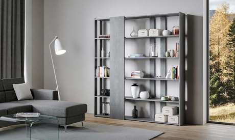 Libreria a parete Kato D Made in Italy, disponibile in 3 colori