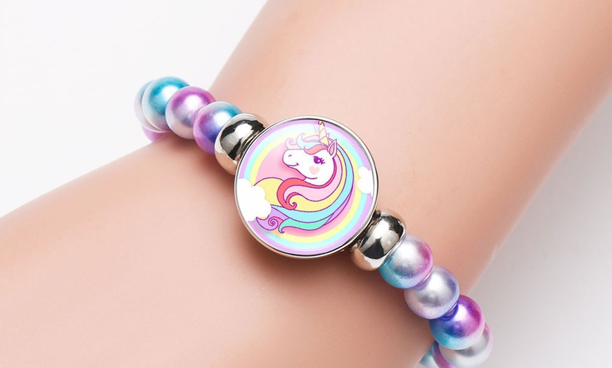 Image 2: Girls Unicorn Beads Bracelets