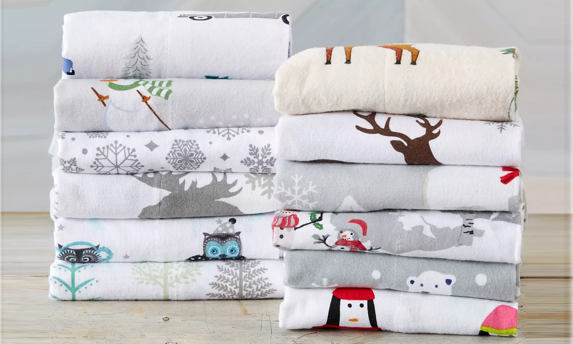 Soft Printed 100% Turkish Cotton Flannel Sheet Set (3- or 4-Piece) - Primary Image