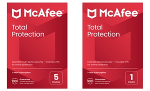 McAfee Total Protection for 1, 3 or 5 Years Devices