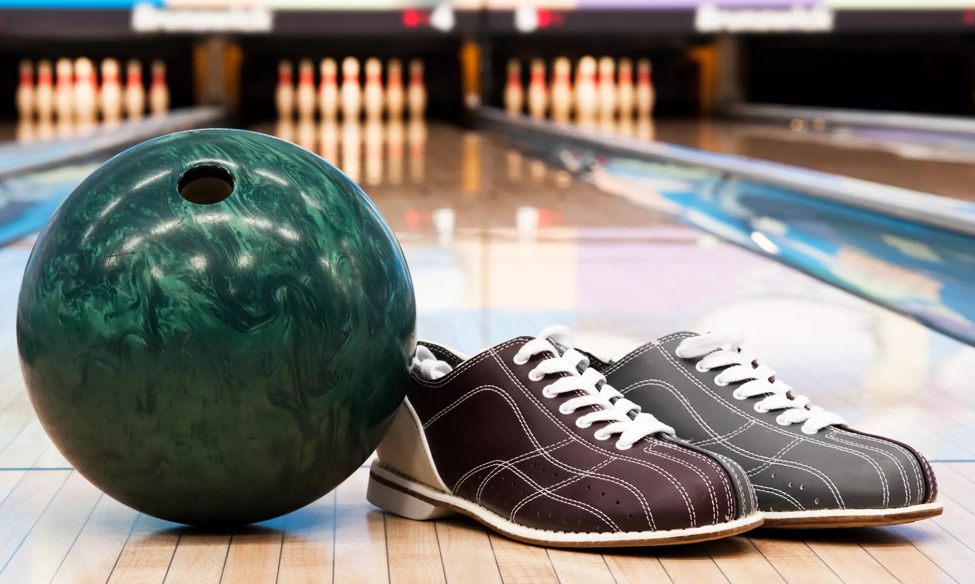 Two Games of Bowling with Shoe Rental for Up to Four or Six People at Lord Calvert Lanes (Up to 50% Off) - Primary Image