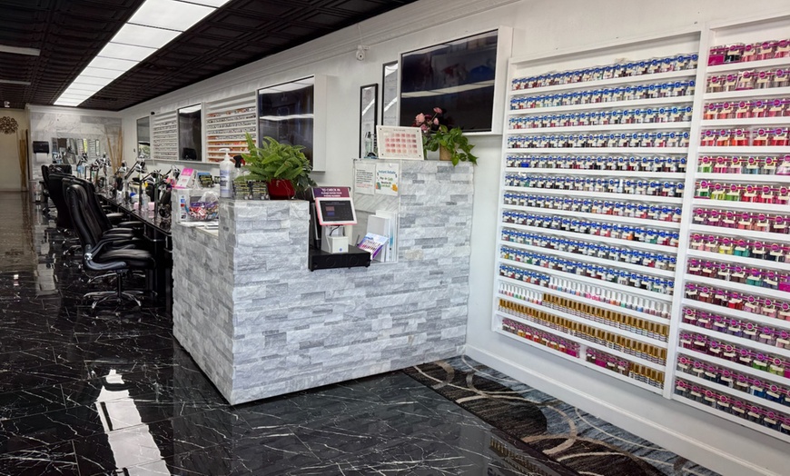 Image 2: Gel Manicure, Acrylic Gel, Volcano Spa Pedicure or Nail Ombre Full Set