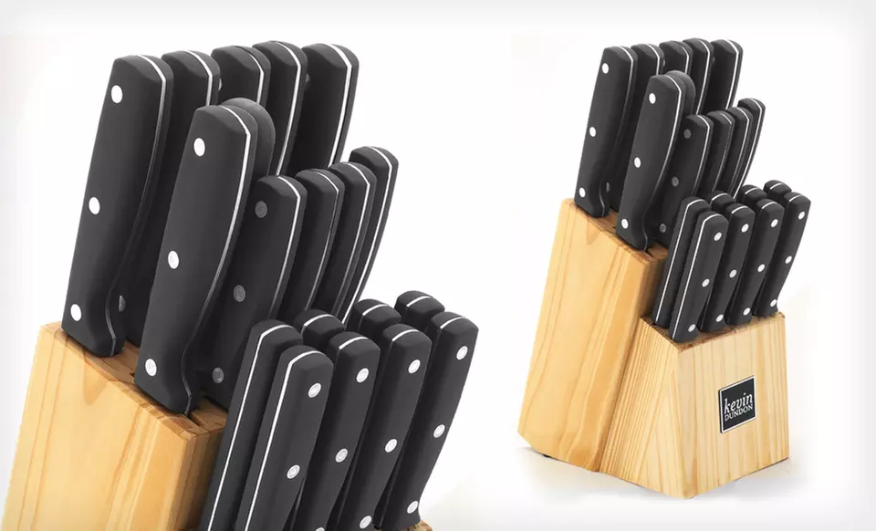 $49.99 for a Kevin Dundon 20-Piece Knife Block Set ($200 List Price). Free Shipping and Free Returns. - Primary Image