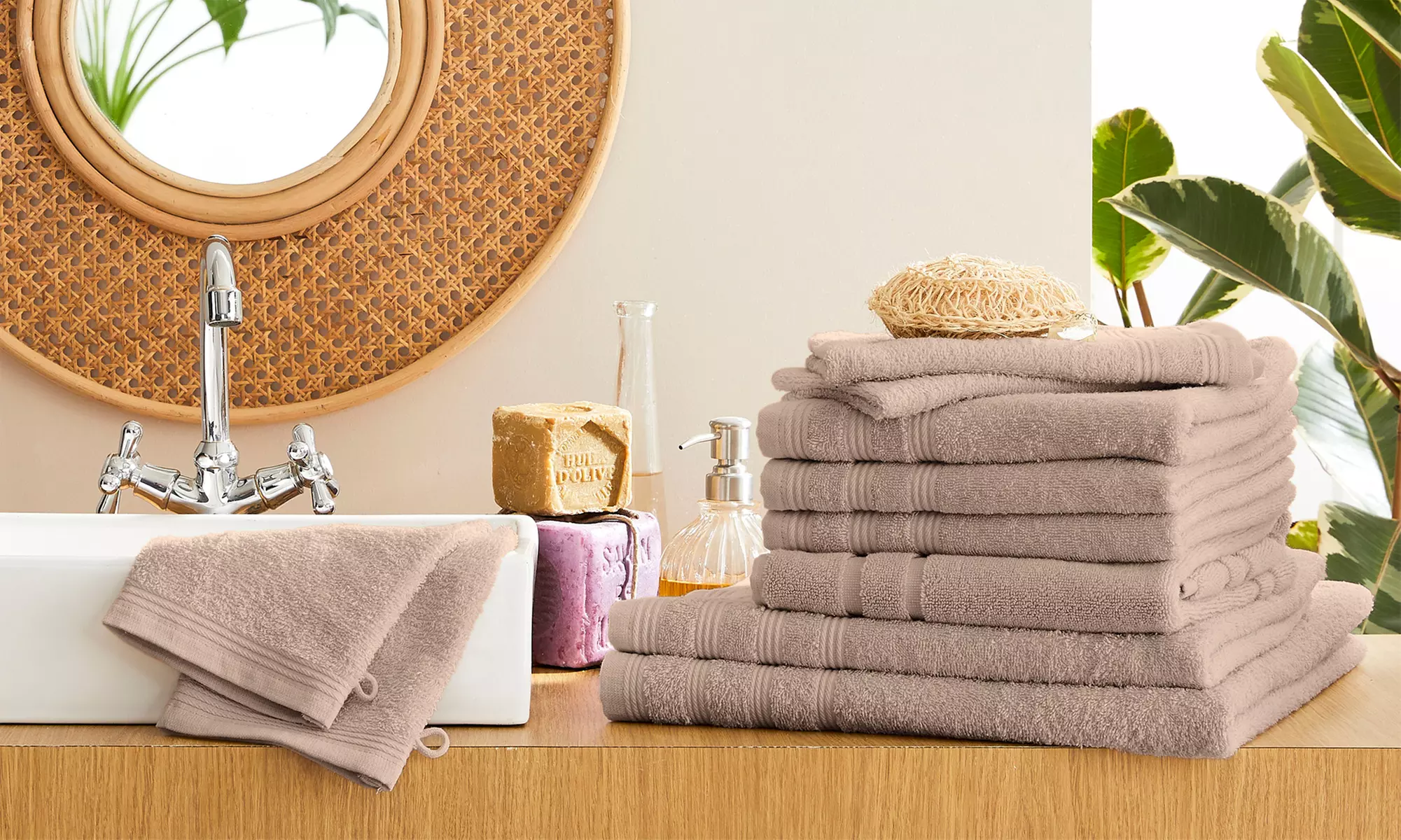 Pack complet serviettes éponge 10 pièces