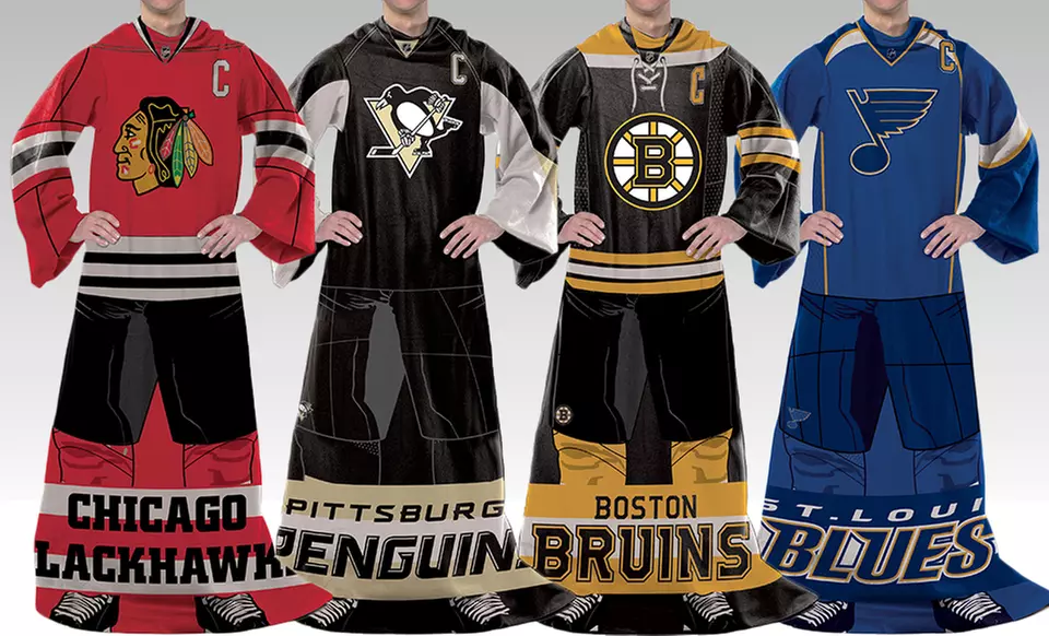 NHL Player Comfy Throw with Sleeves. Multiple Teams Available. Free ﻿Returns.  - Primary Image