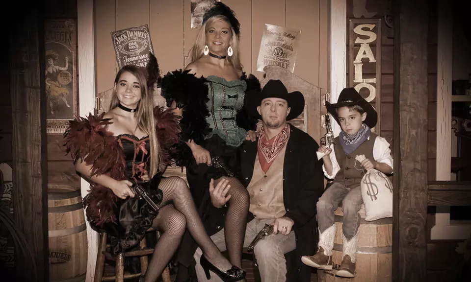Old-Time Photo Shoot with 8"x10" Print for Up to Fifteen or Eight at Four Sisters Old Time Photo(Up to 77% Off)  - Primary Image