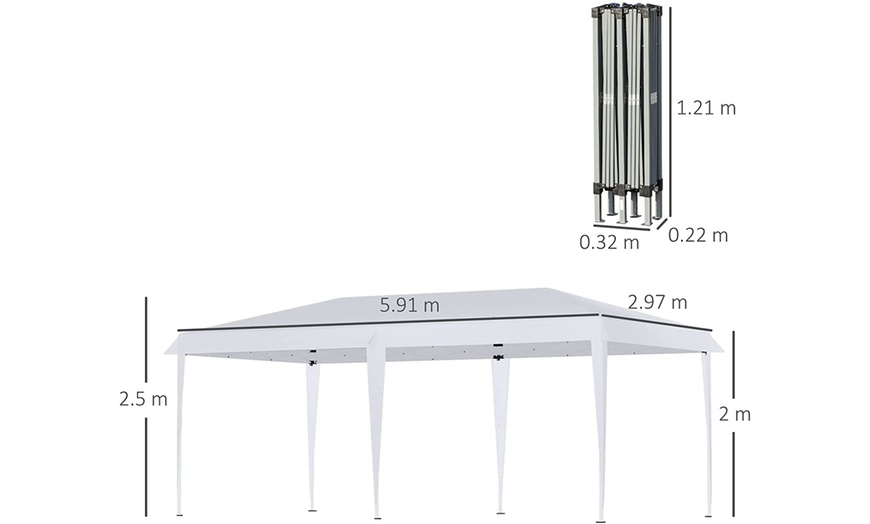 Image 15: Outsunny Portable Pop-Up Gazebo