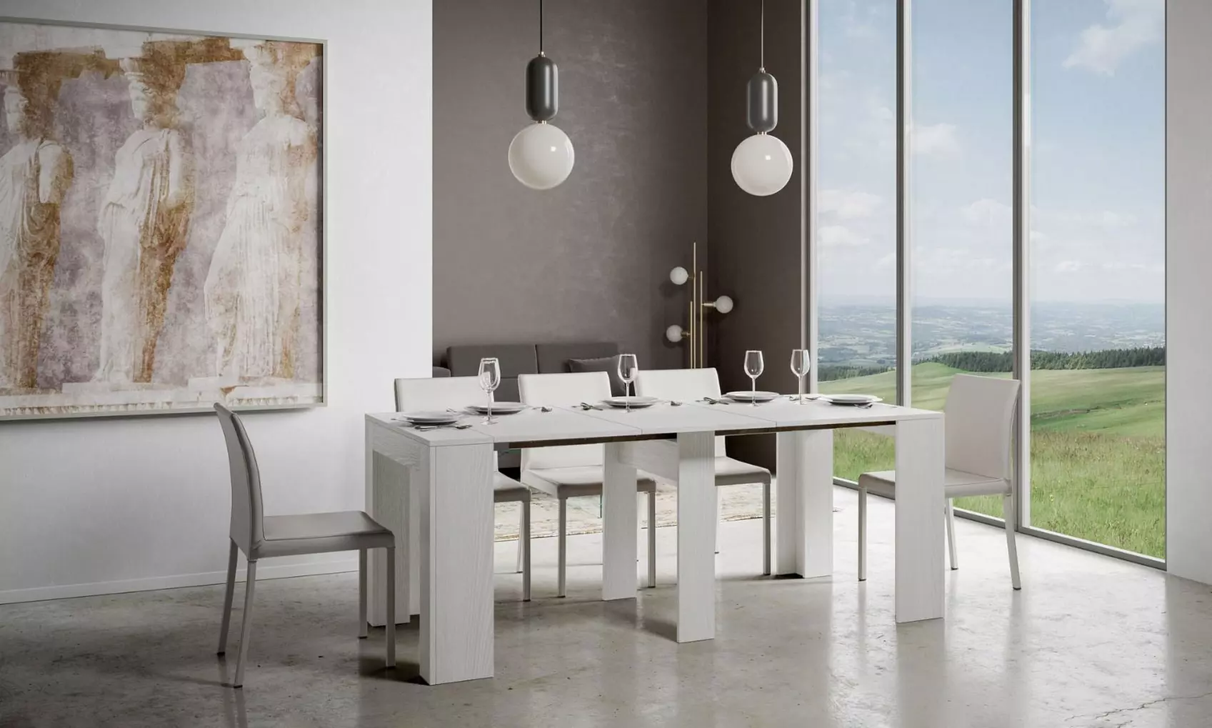 Mesa consola extensible Modem con 3 o 5 extensiones